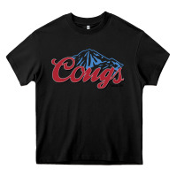 Black wsu cougs light blue Heavy Core Tee - linhVisuals