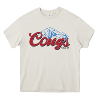 Cream wsu cougs light blue Heavy Core Tee - linhVisuals