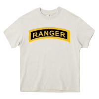 Cream army ranger tab   black & gold   army ranger tab black gold Heavy Core Tee - linhVisuals
