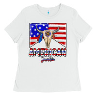 White American junkie Ladies Tee - CowhideDigitalArt
