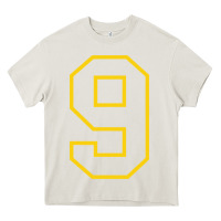 Cream number #9 sports jersey uniform Heavy Core Tee - linhVisuals