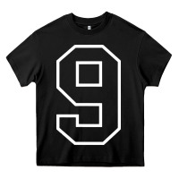 Black number #9 sports jersey uniform Heavy Core Tee - linhVisuals