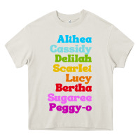 Cream althea cassidy name woman mans Heavy Core Tee - linhVisuals