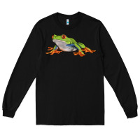 Black red eyed tree frog Long Sleeve Tee - LillyAllenDesigns