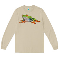 Mushroom red eyed tree frog Long Sleeve Tee - LillyAllenDesigns