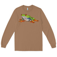 Toasted Coconut red eyed tree frog Long Sleeve Tee - LillyAllenDesigns
