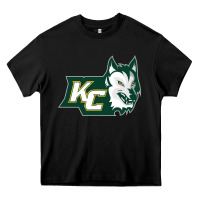 Black keuka college wolf vectorized Heavy Core Tee - linhVisuals