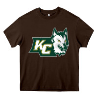 Chocolate Brown keuka college wolf vectorized Heavy Core Tee - linhVisuals