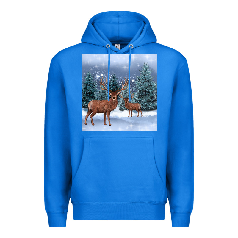 Winter Deer Premium Hoodie by BarkalooDesign | Teevron