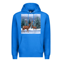True Royal winter deer Premium Hoodie - BarkalooDesign