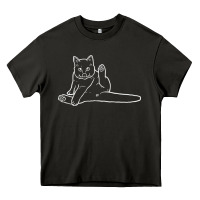 Asphalt cat butt white Heavy Core Tee - linhVisuals