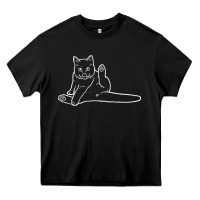 Cat Butt White Heavy Core Tee | Teevron
