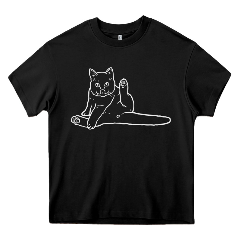 Cat Butt White Heavy Core Tee by linhVisuals | Teevron