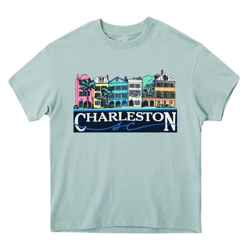 Charleston Rainbow Road   Charleston South Carolin Heavy Core Tee by linhVisuals | Teevron