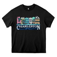 Black charleston rainbow road   charleston south carolin Heavy Core Tee - linhVisuals