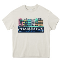 Cream charleston rainbow road   charleston south carolin Heavy Core Tee - linhVisuals