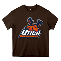 Chocolate Brown utica pioneers vectorized Heavy Core Tee - linhVisuals