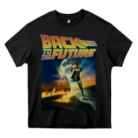 Black back to the future vintage Heavy Core Tee - linhVisuals