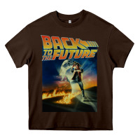 Chocolate Brown back to the future vintage Heavy Core Tee - linhVisuals