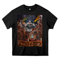Black Neil Peart cool Heavy Core Tee - linhVisuals