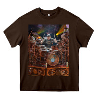 Chocolate Brown Neil Peart cool Heavy Core Tee - linhVisuals