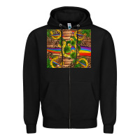 Black st patricks day horseshoe shamrock rainbow gold Zipper Hoodie - RanaPortraitStore