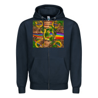 Navy st patricks day horseshoe shamrock rainbow gold Zipper Hoodie - RanaPortraitStore