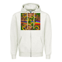 Oatmeal Heather st patricks day horseshoe shamrock rainbow gold Zipper Hoodie - RanaPortraitStore