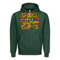Sports Green st patricks day horseshoe shamrock rainbow gold Zipper Hoodie - RanaPortraitStore