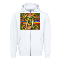 White st patricks day horseshoe shamrock rainbow gold Zipper Hoodie - RanaPortraitStore
