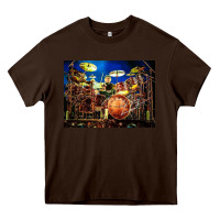 Chocolate Brown Neil Peart encore Heavy Core Tee - linhVisuals