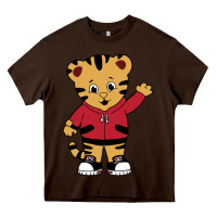 Chocolate Brown daniel tigers neighborhood Heavy Core Tee - linhVisuals