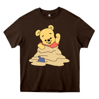 Chocolate Brown baby bear Heavy Core Tee - linhVisuals