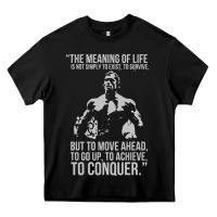 Black schwarzenegger arnie Heavy Core Tee - linhVisuals