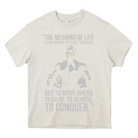 Cream schwarzenegger arnie Heavy Core Tee - linhVisuals