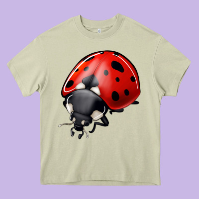 Ladybug Heavy Core Tee Designed By Jasminsmagicworld