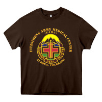 Chocolate Brown fitzsimon army medical center Heavy Core Tee - linhVisuals