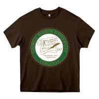 Chocolate Brown george mason university Heavy Core Tee - linhVisuals