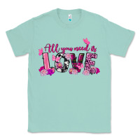 Seafoam All you need is love Valentine's Day Classic Tee - FaDigitalArtStudio
