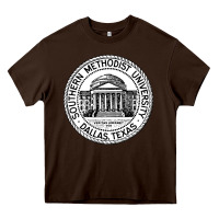 Chocolate Brown southern methodist university Heavy Core Tee - linhVisuals