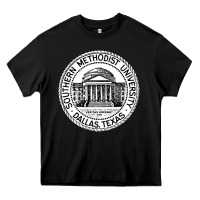 Black southern methodist university Heavy Core Tee - linhVisuals