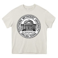 Cream southern methodist university Heavy Core Tee - linhVisuals