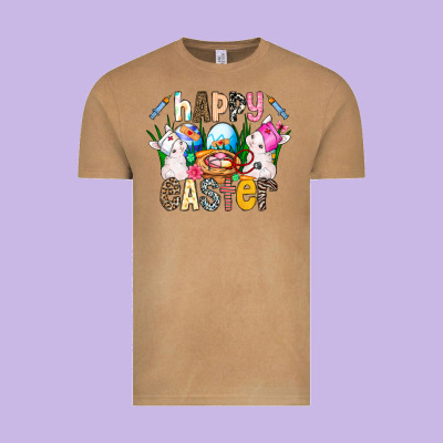 Happy Easter Vintage Tee Designed By Cowhidedigitalart