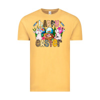 Vintage Mustard Happy Easter Vintage Tee - CowhideDigitalArt