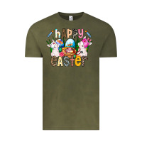 Vintage Olive Happy Easter Vintage Tee - CowhideDigitalArt