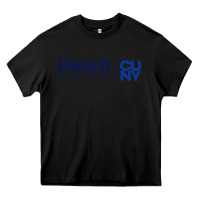 Black baruch college vectorized Heavy Core Tee - linhVisuals