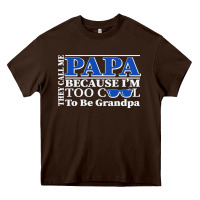 Chocolate Brown they call me papa because i'm too cool to be grandpa Heavy Core Tee - linhVisuals