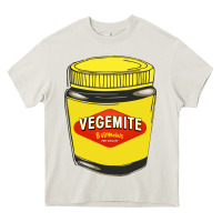 Cream vegemite Heavy Core Tee - linhVisuals