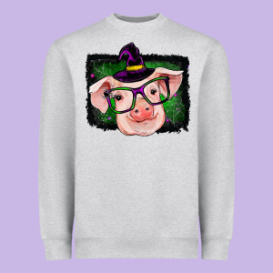 Pig Halloween Heavyweight Sweatshirt Designed By Ranaportraitstore