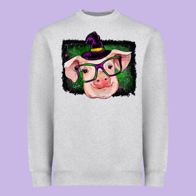 Pig Halloween Heavyweight Sweatshirt Designed By Ranaportraitstore
